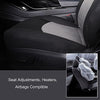 Front Car Seat Covers Custom Fit for Tesla Model 3/Model Y Car Seat Protector 2PCS, Fully Wrapped Farbic Mesh Seat Cover Set for Tesla Model 3/Y2017 2018 2019 2020 2021 Gray and Black