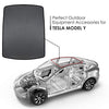 Tesla Model Y Black Glass Roof Sunshade with UV/Heat Insulation Cover (2 Piece Set)