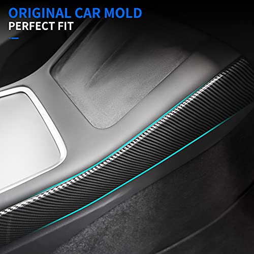 Central Console Side Trim for 2021 Tesla Model 3 & Y (Glossy Carbon Fiber)