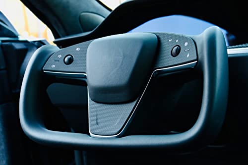 Yoke Wrap for 2021-2022+ Tesla Model S and Model X (Plaid & Long Range) Carbon Fiber Black