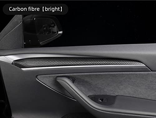 2021-2022 Tesla Model 3 Real Carbon Fiber Front Door Panel (Gloss Carbon Fiber)