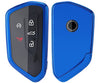Soft TPU Protector Key Fob Cover Case fit for VW ID3 ID4 MK8 Golf 8 GTI Skoda Octavia Keyless Entry Key Fob (Blue)