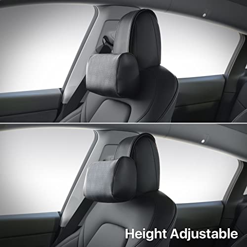 Neck & Head Support Vegan Leather Pillow for Tesla Model 3 & Y