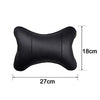 Car Neck Pillows Both Side Pu Leather 2pieces Pack Headrest Fit for Most Cars Filled Fiber Universal Car Pillow (Black)
