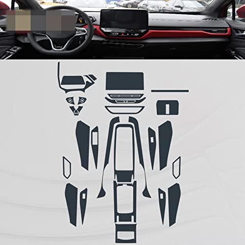 Car Interior Center Console Transparent TPU Protective Film Anti-Scratch Repair Film Accessories, for Volkswagen ID.4 2021-2022