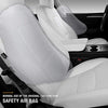 Fit Tesla Model Y Seat Covers All Season PU Leather Car Seat Cushion Protector Tesla Model Y Accessories (White, Full Wrapped 12 Pcs (Model Y))