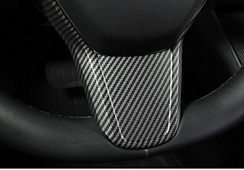 Steering Wheel Frame/Trim for 2017-2022 Tesla Model 3 & Y (Matte Carbon Fiber Pattern)