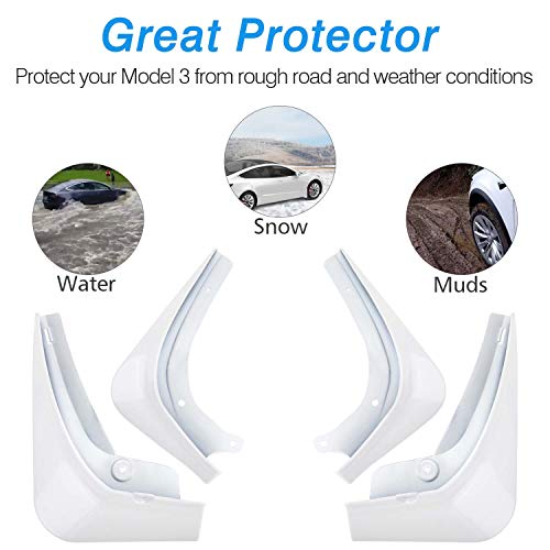 Tesla Model S Mud Flaps Splash Guards(Set of Four)