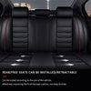Front & Rear Seat Covers for Chevy Chevrolet Bolt EV EUV Car Seat Cover Luxury PU Leather Comfortable Wear Resistant Black×Red