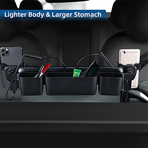 Phone Mount Wired Charger with 2 Adjustable Cellphone Holders for Tesla Model 3 & Y