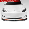 Tesla Model Y Spoiler Lip ABS Front Bumper Lip Matte Carbon Fiber