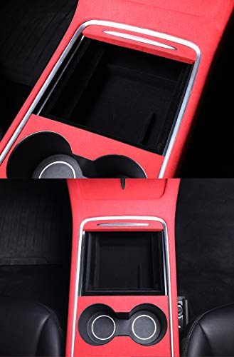 Alcantara Suede Center Console Organizer for 2021-2022 Tesla Model 3 & Y