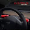 Tesla Model 3 Model Y Gear Shift Cover Steering Wheel Accessories ABS Plastic Glossy Red