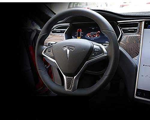 Steering Wheel Carbon Fiber Sticker for Tesla Model S and Model X