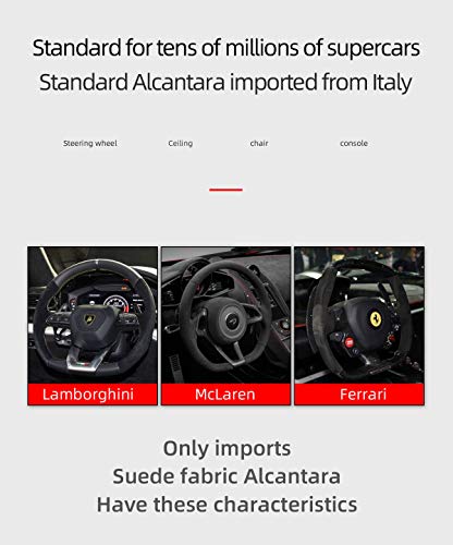 Hand Stitched Leather Alcantara Steering Wheel Cover for Tesla Model 3 & Y
