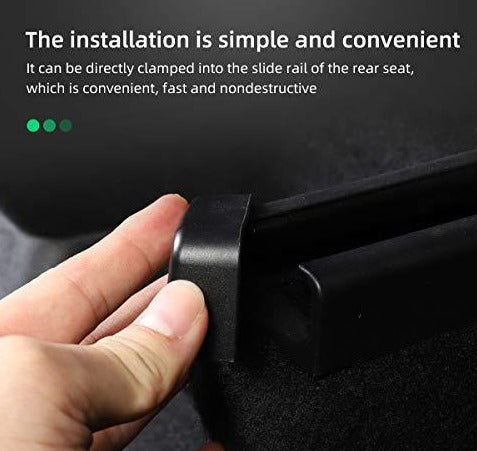 Anti-Kick Soft Rubber Plugs for Rear Seat Slide Rails for Tesla Model 3 & Model Y