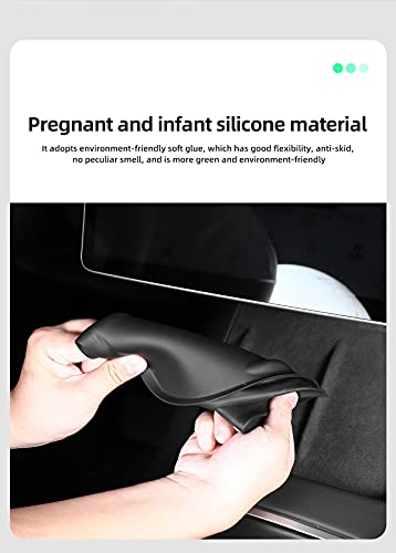 Anti-Skid Silicone Charging Pad for Tesla Model 3 & Y(Translucent White)