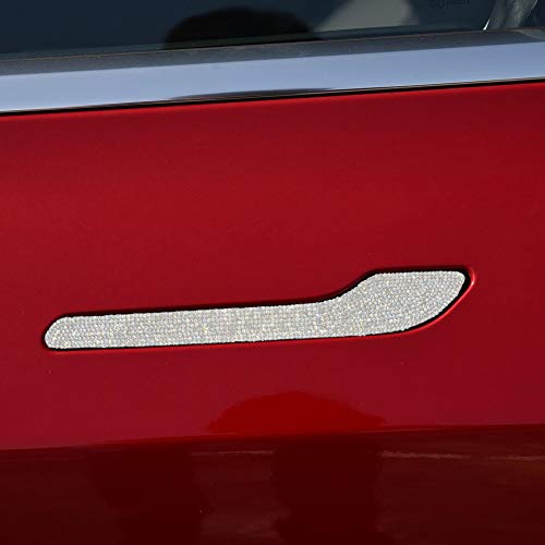 Bling Crystal Rhinestone Door Handle Cover Trim Protector Sticker Decal Accessory for Tesla 3/Y