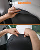 Tesla Model 3/Y/S Leather Seat Back Protector. Wear-Resistant Car Kick Mats with Organizer Pocket. Set of 2