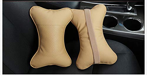 Universal Car Neck Pillows Both Side Pu Leather Pack Headrest For