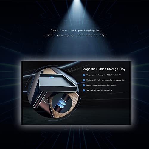 Center Touchscreen Magnetic Hidden Storage Tray for Tesla Model 3 & Y