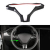 Imitation Carbon Fiber Steering Wheel Cover Trim for 2016-2020 Tesla Model X