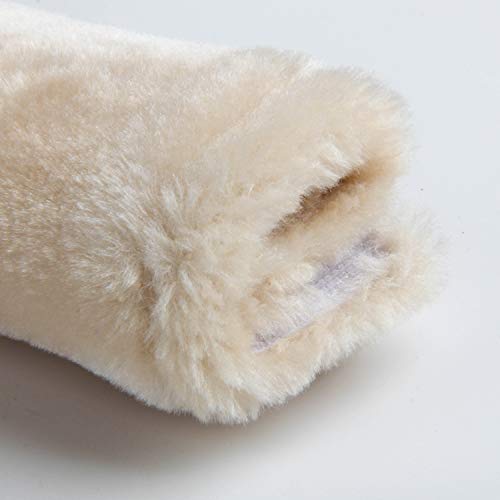 Soft Faux Sheepskin Seat Belt Shoulder Pad for a More Comfortable Driving, Compatible with Adults Youth Kids - Car, Truck, SUV, Airplane,Carmera Backpack Straps 2 Packs Beige