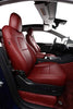All Weather Synthetic Leather Comfortable Seat Covers for 2020-2022 Tesla Model Y (Wine Red)