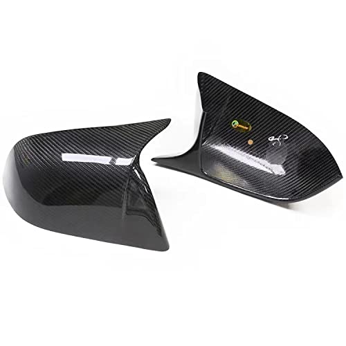 Real Carbon Fiber Horn Style Side Mirror Covers for Tesla Model Y (Gloss Carbon Fiber)