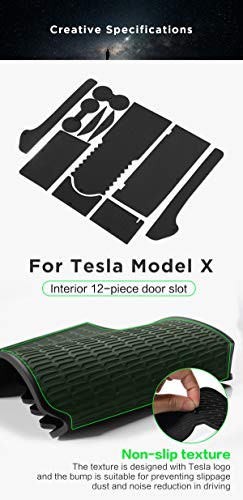 Cup Holders for Tesla Model X 2017-2020 Interior Door Pad/Cup Door Pad/Non-Slip 12pcs/Set