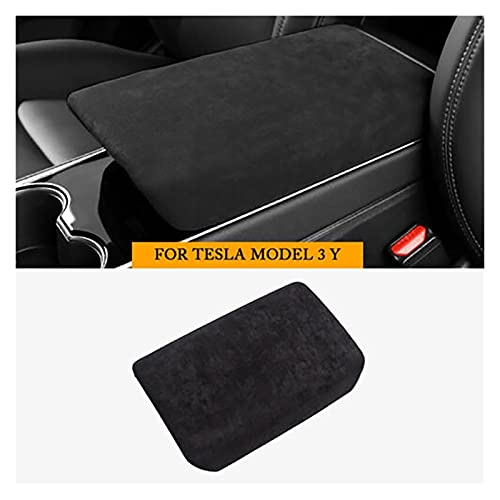 Alcantara Black Armrest Cover for Tesla Model 3 & Y 2017-2022