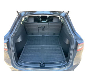 Custom Fit TPE Premium All Weather Trunk Mat and Rear Backrest Protection Combo Mats Set for 5 Seater Tesla Model Y