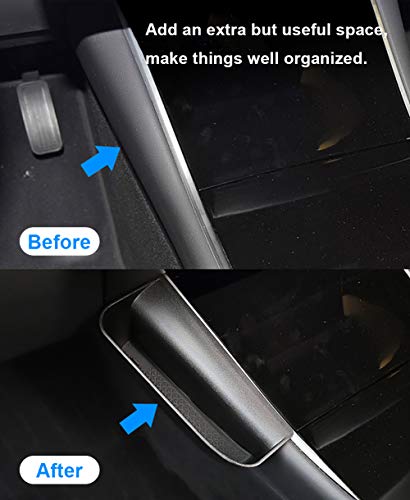 Center Console Organizer for Tesla Model 3/Y Accessories,Seat Side Gap Organizer Tray Storage Pocket for Tesla Model Y/3 Front Driver Seat,Holds License Phone Wallet Cards Keys ID (Black)