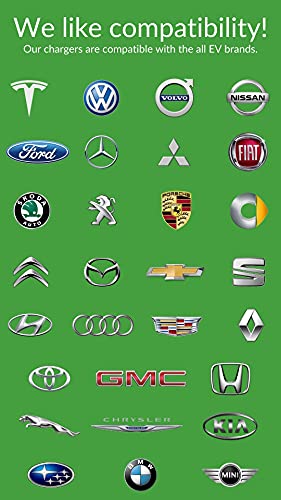 PRIMECOM 50 Amp Level-2 EV Wall Charger Station 220 Volt for Tesla, Volkswagen ID4, Mustang Mach-E, Ford F150, Audi Etron, Toyota RAV4, Kia EV6, Hyundai IONIQ 5, Polestar, Rivian (30 Feet, Hardwire)