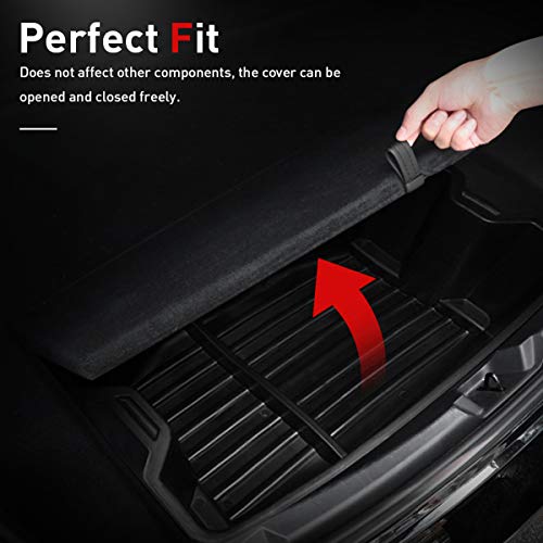 Model 3 Rear Trunk Bottom Organizer Box, Lower Trunk Cargo Storage Box All Weather Fit for 2017-2021 Tesla Model 3, Custom Fit, Black