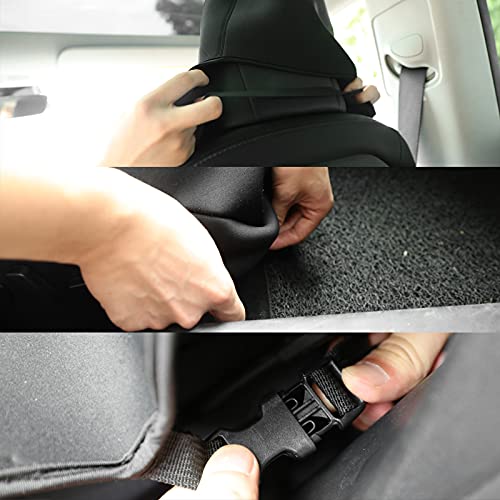 Tesla Model 3 Seat Cover - Tesla Model Y Seat Cover - Front Neoprene Seat Protector - with Bucket and Elastic Rope - for Tesla Interior Accessories