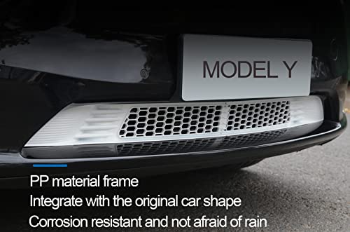 Front Grille Mesh for 2020-2022 Tesla Model Y Bumper Grille Grid Inserts(ABS Gloss White)