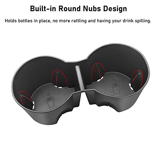 2021 Tesla Model S/X Cup Holder Insert, Anti Slip Center Console CupHolder Protector for Model S/X Plaid/Long Range and Model S/X