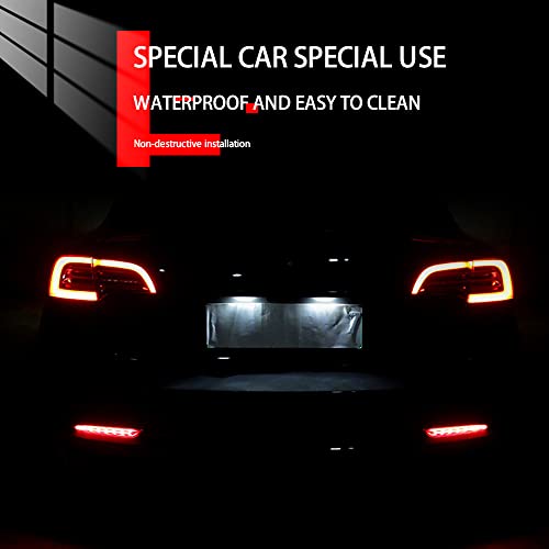 Rear Fog Light for 2017-2022+ Tesla Model Y 2PCS LEDs Reflector Lamps Fishbone Style.
