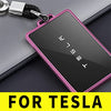 TPU Key Card Holder Case Compatible with Tesla Model 3,Key Protector Cover Accessories Including Key Chain, Pink