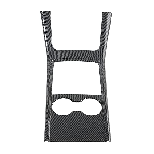 Center Console Panel Frame Decoration for Tesla Model Y Car Interior Accessory ABS Plastic Imitation Carbon Fiber Inner Protection Trim