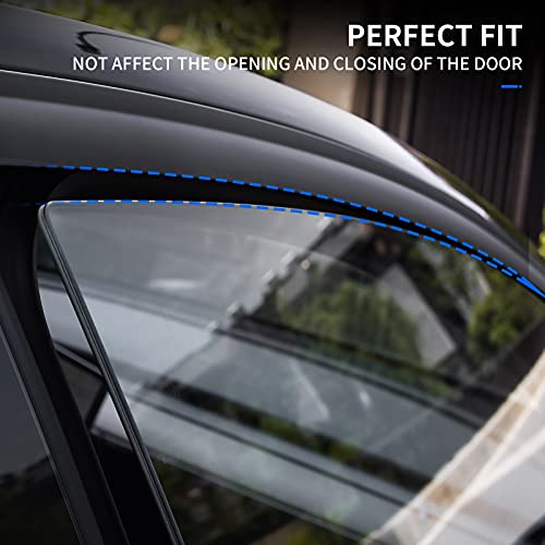 Tesla Model Y Rain/Wind Vent & Window Visors (Matte Black)