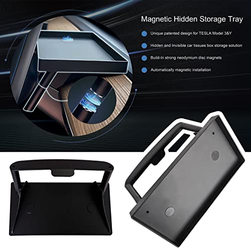Center Touchscreen Magnetic Hidden Storage Tray for Tesla Model 3 & Y