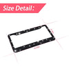 Bling Car License Plate Frame, Handcrafted Crystal Stainless Steel License Plate Frame, Sparkly, Durable, Universal Fit, Car Accessories for Girls, Women (Black)