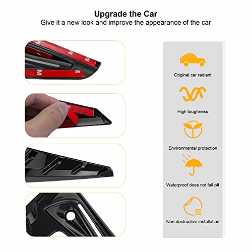 Side Camera Indicator Turn Signal Covers for Tesla Model 3 & Y (Black-2 Pieces)