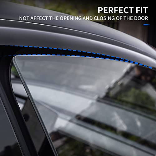 Tesla Model Y Rain/Wind Deflector Vent/Window Visors Glossy Black)