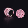 Pink Sparkling Rhinestone Tire Valve Stem Caps for Tesla Model S, 3, X, & Y (Set of 4)