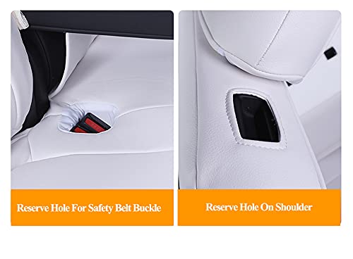 Custom Fit Full Set Leather Seat Covers for Tesla Model Y (Black/Red)