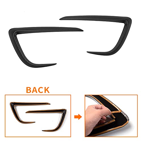 Front Fog Light Covers for Tesla Model Y (Matte Carbon Fiber)