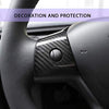 Tesla Model 3 & Model Y Steering Wheel Covers - Glossy Carbon Fiber Pattern